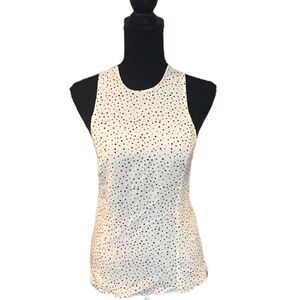 Grey Jason Wu Silk Polka Dot Twist Back Tank